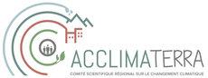 Logo AcclimaTerra représentant les axes de l'association : urbain, rural, la montagne, la mer, la biodiversité et l'homme.