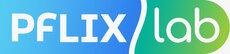 Logo de l'association Pflix'Lab avec "Pflix" sur fond bleu et "Lab" sur fond vert. 