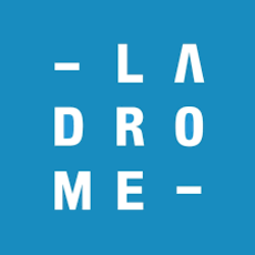 Carré bleu avec l'inscription : LA DROME